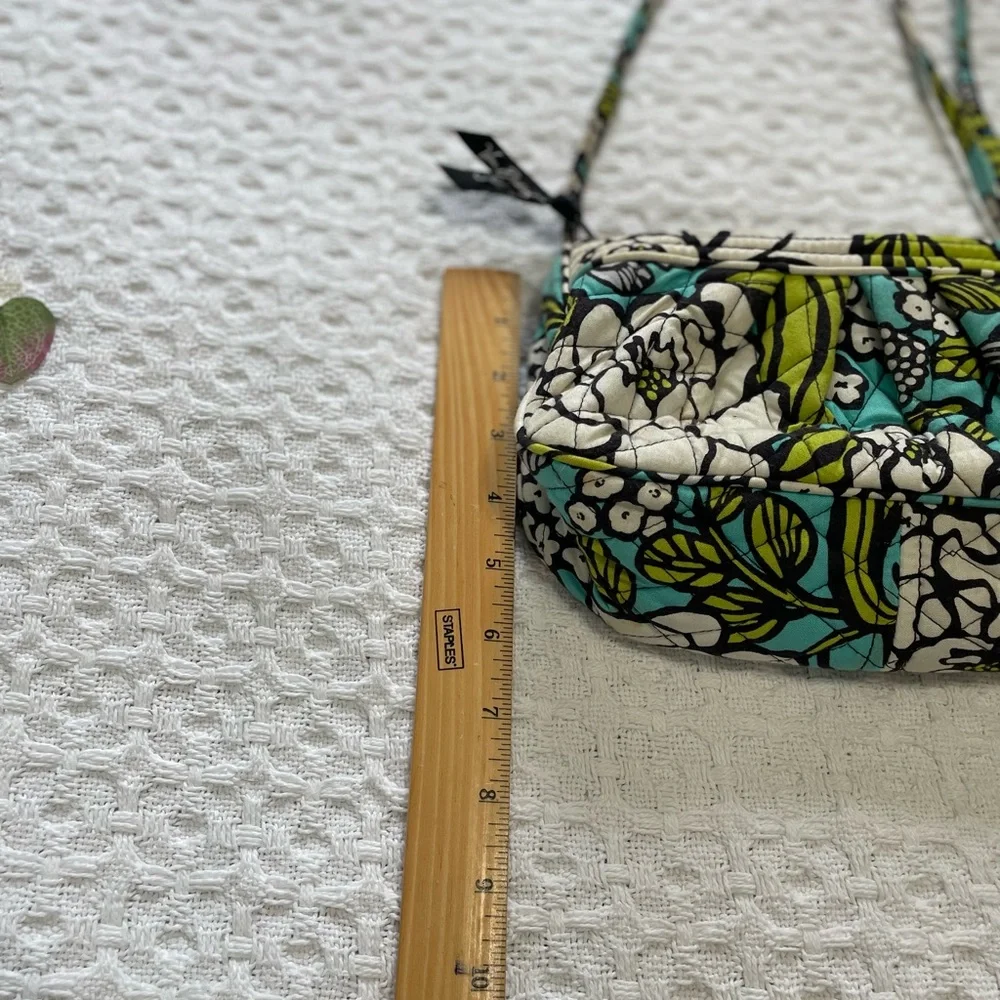 Vera Bradley Floral Crossbody Bag -‎ Blue and Green~ Small Bag